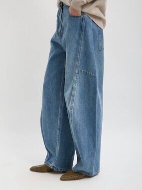 Tibi Classic Wash Denim Sid Jean - Short